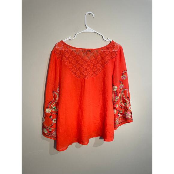 Figueroa & Flower Embroidered Lightweight Blouse Top - Picture 6 of 9